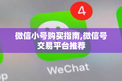 微信小号购买指南,微信号交易平台推荐