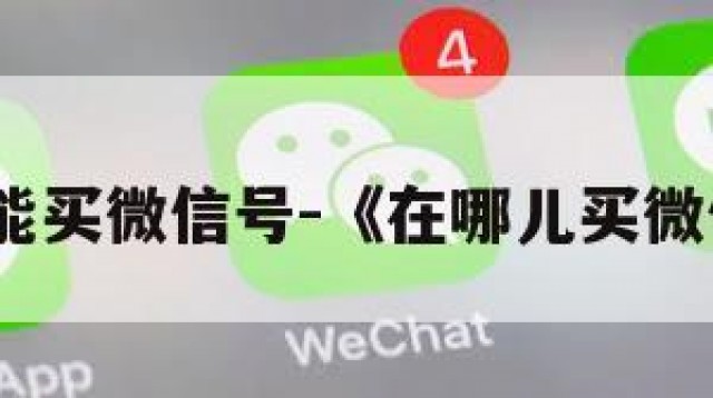 在哪能买微信号-《在哪儿买微信号》